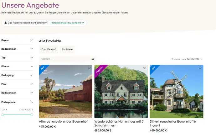 Objekte präsentieren